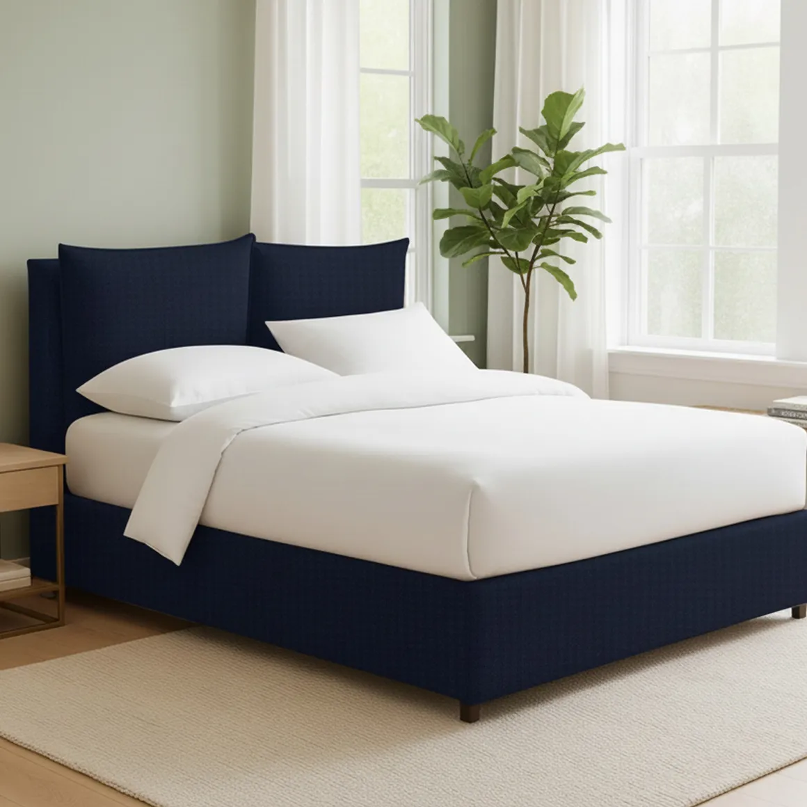 Letto Piazza e Mezza Viola Scuro Sfoderabile Contenitore, Dimensione Materasso 120x200 cm - Diamante