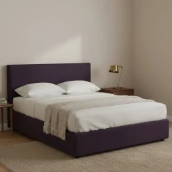 Letti Piazza E Mezza|Letti Piazza E Mezza > Dmora Letto Piazza e Mezza Sfoderabile Contenitore, Dimensione Materasso 120x190 cm - Ciconio Viola