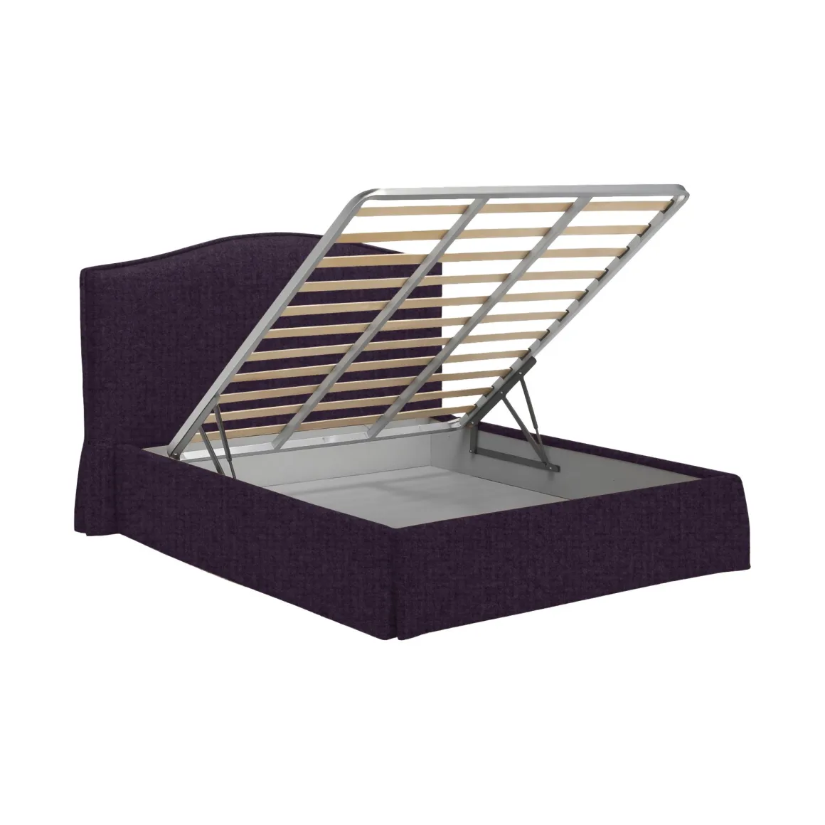 Letti Piazza E Mezza|Letti Piazza E Mezza > Dmora Letto Piazza e Mezza Sfoderabile Contenitore, Dimensione Materasso 120x190 cm - Medolago Viola