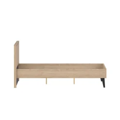 Letti Piazza E Mezza|Letti Piazza E Mezza > Dmora Letto piazza e mezza Zeri, 197x153 h91 cm, Rovere Marrone Rovere