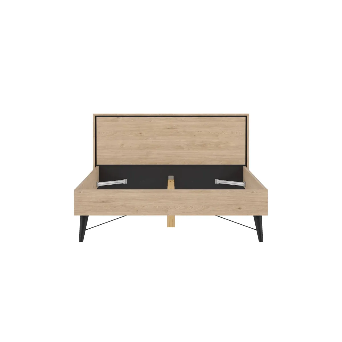 Letti Piazza E Mezza|Letti Piazza E Mezza > Dmora Letto piazza e mezza Zeri, 197x153 h91 cm, Rovere Marrone Rovere