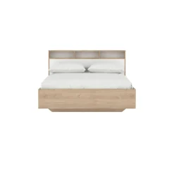 Letto piazza e mezza Zinasco, 206x150 h97 cm, Rovere e Bianco