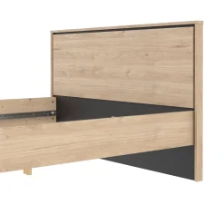 Letti Piazza E Mezza|Letti Piazza E Mezza > Dmora Letto piazza e mezza Zocca, 207x153 h91 cm, Rovere Marrone Rovere
