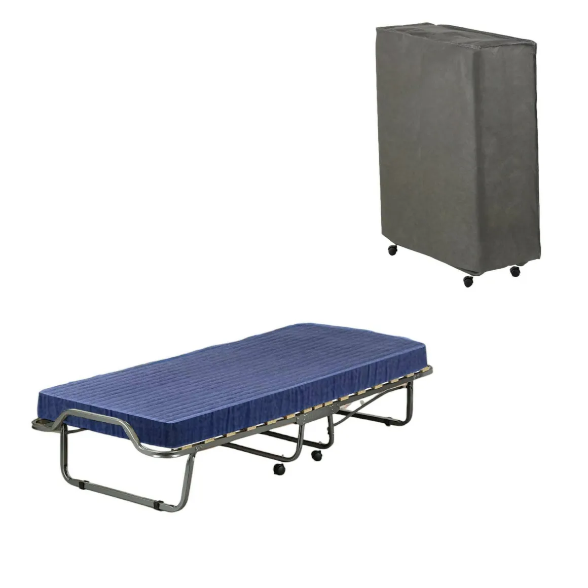 Letto 1 piazza pieghevole 190x80cm blu - Antonietto