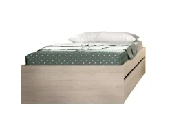 Letti Contenitore|Letti Singoli > Dmora Letto 1 piazza rovere 194x95cm adatto per materasso 90x190 cm - Neki Marrone Rovere
