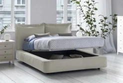 Letti Matrimoniali|Letti Contenitore > Dmora Letto 2 piazze con contenitore 175x215cm - Alaska Blu
