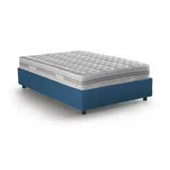 Letti Matrimoniali|Letti Contenitore > Dmora Letto 2 piazze con contenitore 180x220cm comodo - Geras Blu