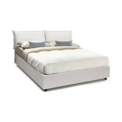 Letti Matrimoniali|Letti Contenitore > Dmora Letto 2 piazze contenitore 175x205cm design - Almond Bianco