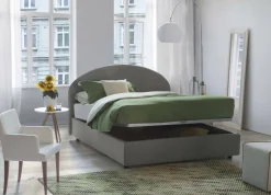 Letti Matrimoniali|Letti Contenitore > Dmora Letto 2 piazze contenitore 175x205cm design - Amida Grigio
