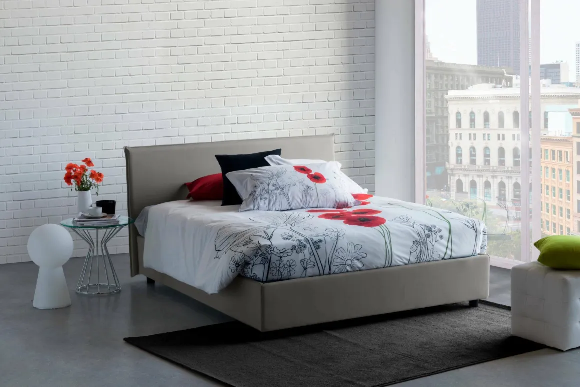 Letti Matrimoniali|Letti Contenitore > Dmora Letto 2 piazze contenitore 175x215cm comodo - Artrax Grigio
