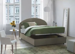 Letti Matrimoniali|Letti Contenitore > Dmora Letto 2 piazze contenitore tortora 175x205cm stabile - Amida Grigio Tortora