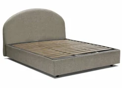 Letti Matrimoniali|Letti Contenitore > Dmora Letto 2 piazze contenitore tortora 175x205cm stabile - Amida Grigio Tortora