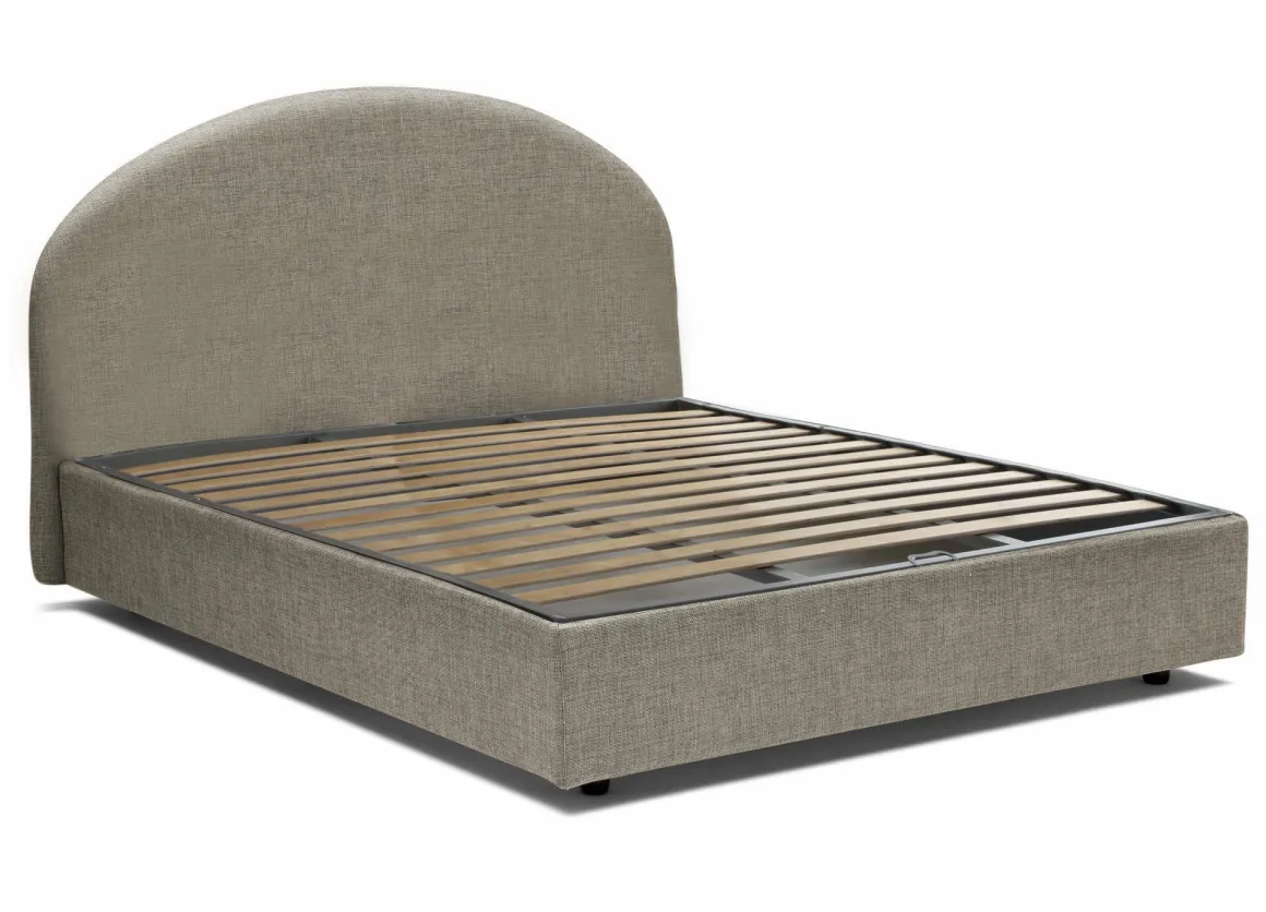 Letti Matrimoniali|Letti Contenitore > Dmora Letto 2 piazze contenitore tortora 175x205cm stabile - Amida Grigio Tortora