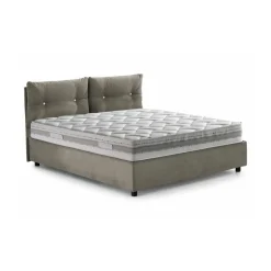Letti Matrimoniali|Letti Contenitore > Dmora Letto 2 piazze contenitore tortora 175x215cm robusto - Calcite Grigio Tortora