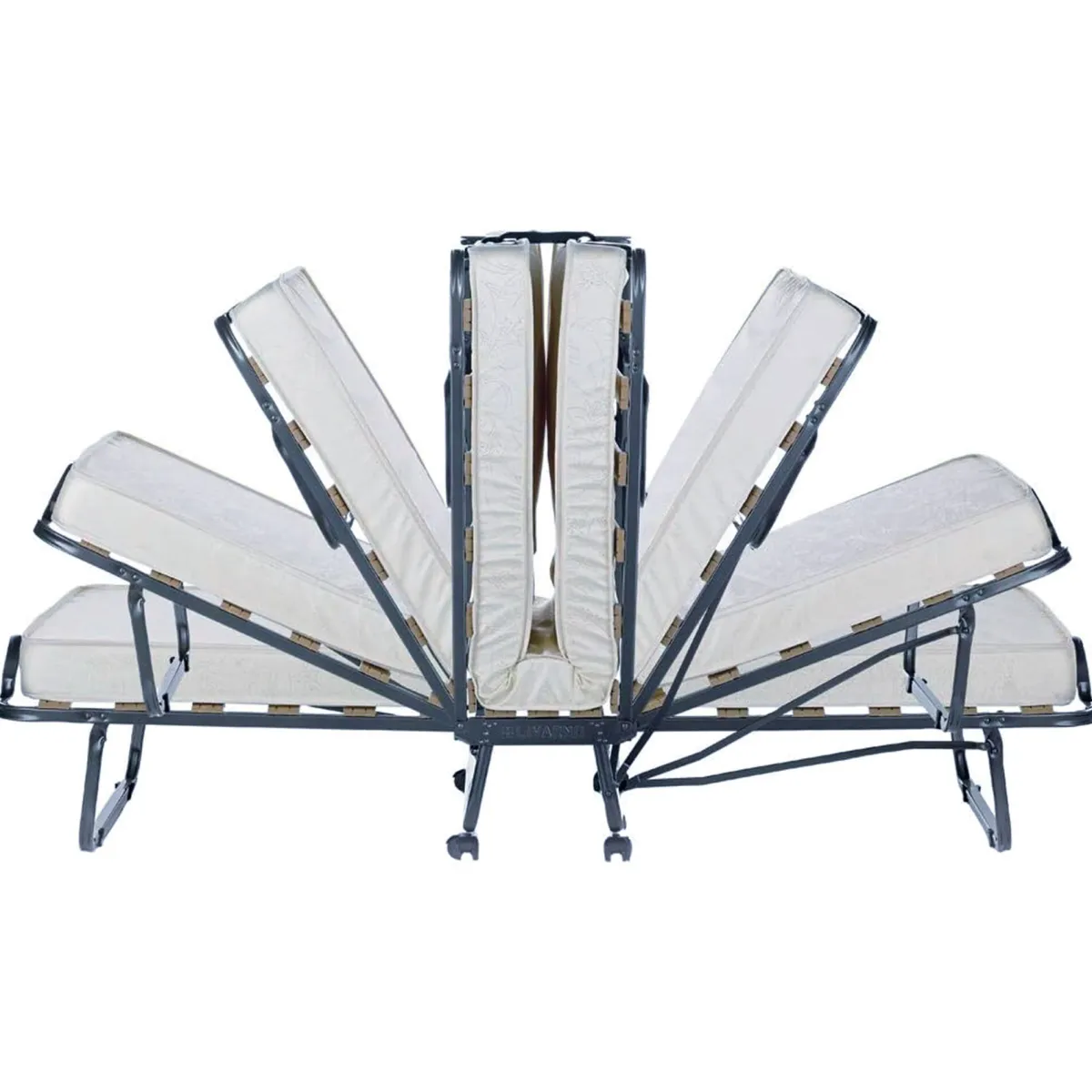 Letti Pieghevoli > Dmora Letto Pieghevole Materasso Incluso Dimensione Materasso 80x190x10 cm, Imbottito - Chiauci Bianco
