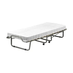 Letti Pieghevoli > Dmora Letto Pieghevole Materasso Incluso Dimensione Materasso 80x190x10 cm, Imbottito - Chiauci Bianco