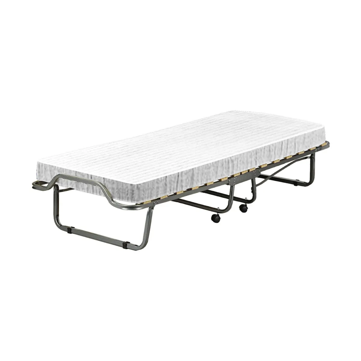 Letti Pieghevoli > Dmora Letto Pieghevole Materasso Incluso Dimensione Materasso 80x190x10 cm, Imbottito - Chiauci Bianco