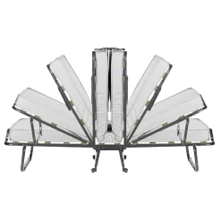Letto Pieghevole Bianco Materasso Incluso Dimensione Materasso 80x190x10 cm, Imbottito - Nives
