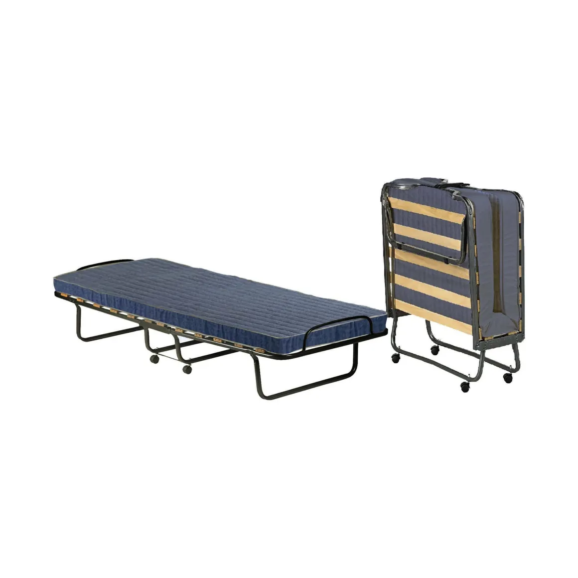 Letti Pieghevoli > Dmora Letto Pieghevole Materasso Incluso Sfoderabile, Dimensione Materasso 80x190x10 cm - Peccioli Blu