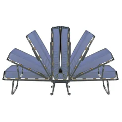 Letto Pieghevole blu Materasso Incluso Sfoderabile, Dimensione Materasso 80x190x10 cm - Polaveno