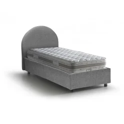 Letto 1 posto con contenitore grigio 95x205 - Egle