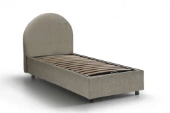 Letto 1 posto con contenitore tortora 95x205 - Egle