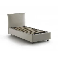 Letti Singoli|Letti Contenitore > Dmora Letto 1 posto contenitore 110x215cm adatto per materasso 190x80 cm - Ippolito Beige