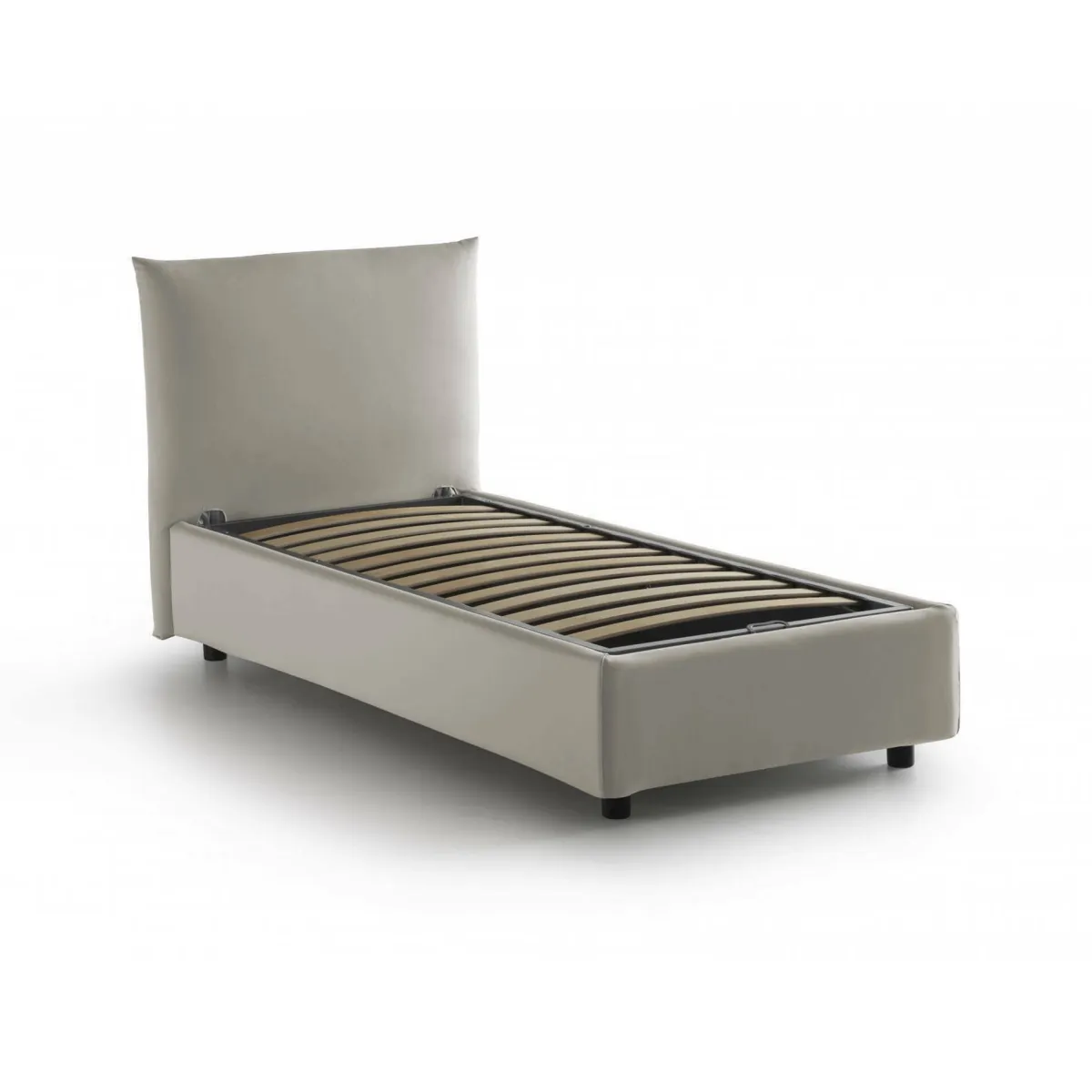 Letti Singoli|Letti Contenitore > Dmora Letto 1 posto contenitore 110x215cm adatto per materasso 190x80 cm - Ippolito Beige