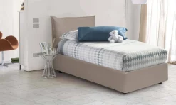 Letto 1 posto contenitore tortora 95x205cm robusto - Anathema