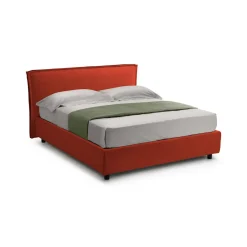 Letto Singolo Arancione Materasso Incluso Sfoderabile, Contenitore Made in Italy - Brozolo