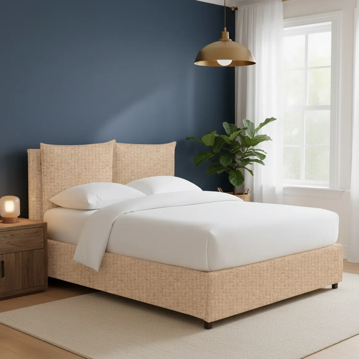 Letti Contenitore|Letti Singoli > Dmora Letto Singolo Sfoderabile Contenitore, Dimensione Materasso 90x190 cm - Rosora Beige