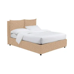 Letti Contenitore|Letti Singoli > Dmora Letto Singolo Sfoderabile Contenitore, Dimensione Materasso 90x200 cm - Serrone Beige