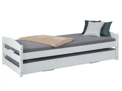 Letti Contenitore|Letti Singoli > Dmora Letto Singolo Contenitore Singolo, - Granze Bianco