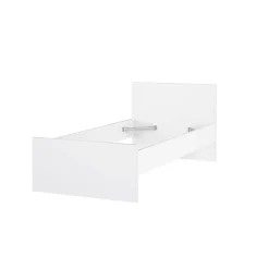 Letto singolo bianco lucido 96x196cm adatto per materasso 190x90 cm - Assar