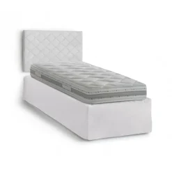 Letti Singoli|Camera Da Letto > Dmora Letto singolo 80x190cm materasso incluso - Ascra Bianco