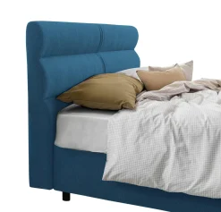 Letti Contenitore|Letti Singoli > Dmora Letto Singolo Materasso Incluso Sfoderabile, Contenitore Made in Italy - Adalpina Blu