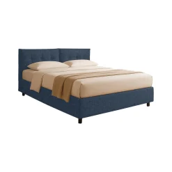 Letto Singolo blu Sfoderabile Contenitore, Dimensione Materasso 90x200 cm - Nocara