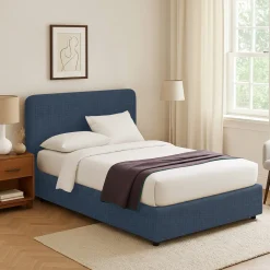 Letto Singolo blu Sfoderabile Contenitore, Dimensione Materasso 90x200 cm - Serrone