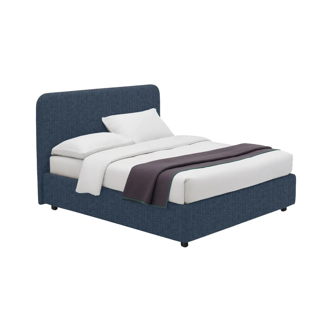 Letto Singolo blu Sfoderabile Contenitore, Dimensione Materasso 90x200 cm - Serrone