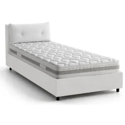 Letto singolo con contenitore bianco 95x205 - Albiate