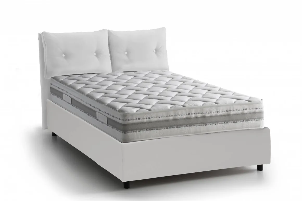 Letto singolo con contenitore bianco 95x205 - Albiate