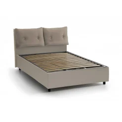 Letto singolo con contenitore tortora 95x205cm comodo - Anzi