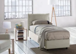 Letto singolo contenitore beige 105x205cm materasso incluso - Animal