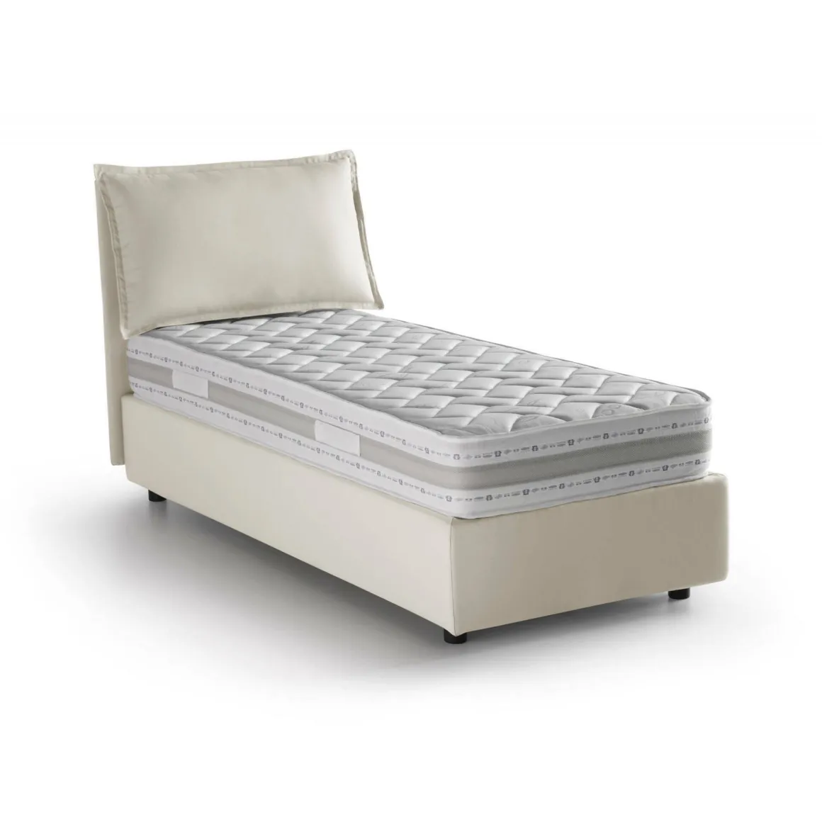 Letto singolo contenitore beige 105x205cm materasso incluso - Animal