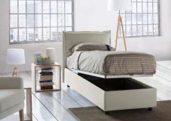 Letto singolo contenitore beige 105x205cm materasso incluso - Animal