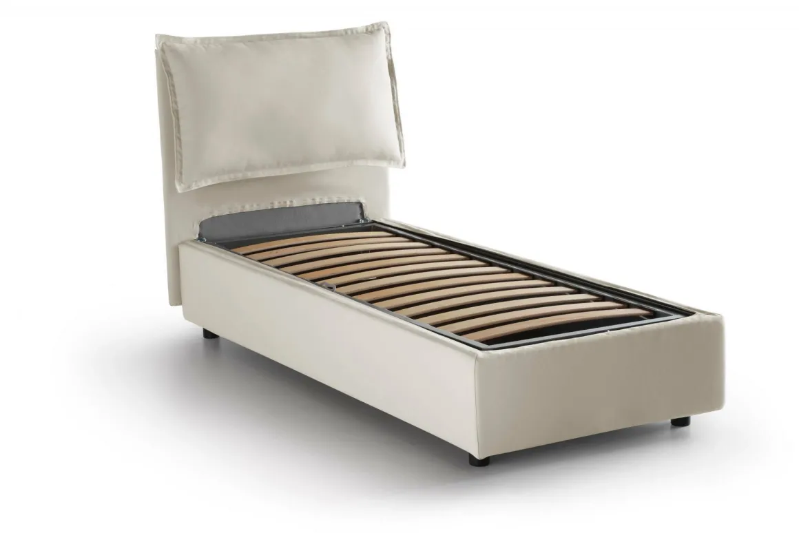 Letto singolo contenitore beige 105x205cm materasso incluso - Animal