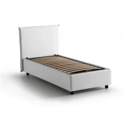 Letto singolo contenitore bianco 95x205cm Made in Italy - Argentino