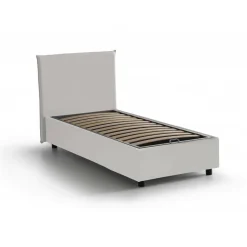 Letto singolo contenitore bianco 95x205cm comfort - Grecale