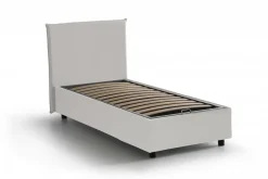 Letto singolo contenitore bianco 95x205cm comfort - Grecale