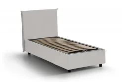 Letto singolo contenitore bianco 95x205cm design - Adrama